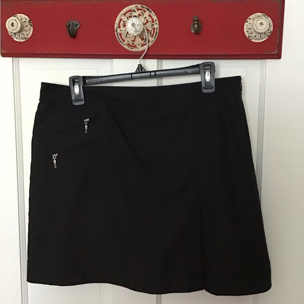 Black A-Line Skorts Casual